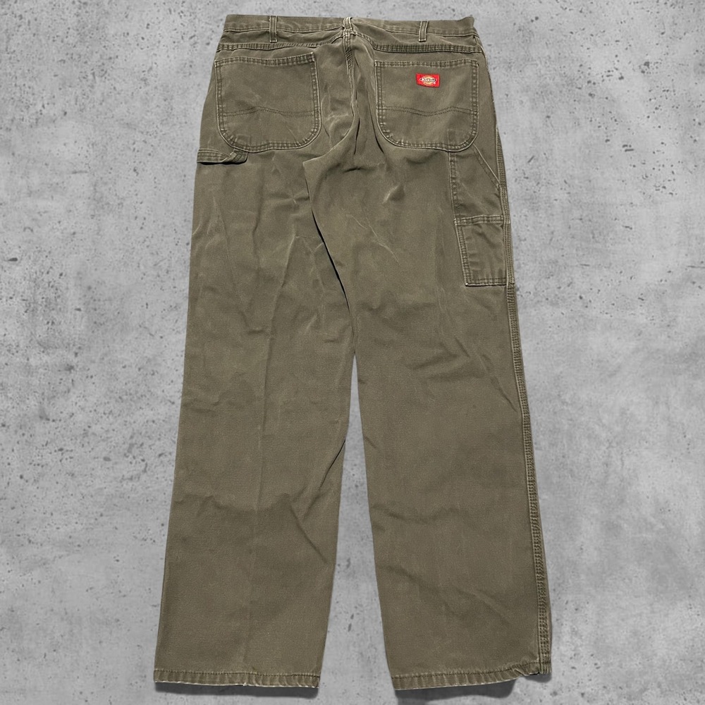Dickies Olive Green Carpenter Pants Baggy Skater Workwear 36/32